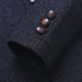 Men Cool Autumn Stand Trench Wool Jackets Male Gentlemen Jacket Business Blaser
