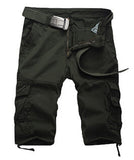 Men Summer Style  Beach Shorts Men Many Pockets  Work Wear Shorts Short Pants Male Knee Length Pure Cotton Shorts