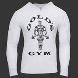 Bodybuilding Clothing Shirts Golds Gym Muscle Long Sleeve T Shirts Casual Sport Hoodies Sweatshirts Fitness Mens Tops  Wear