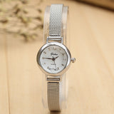 New women stainless steel gold wristwatch fashion quartz watch women dress crystal watch reloj women clock relogio