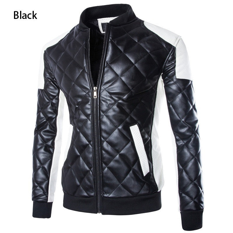 New Motorcycle Zipper Leather Jacket