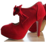 New Fashion Platform High Heels Women Pumps Spring Summer Autumn Bowtie Women Shoes Woman