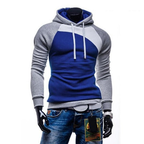 New Autumn Men Casual Brand Hoodies Patchwork Fashion Hooded Fleece Sweatshirt Male Leisure Tracksuits Jacket