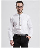 New Men dress Shirts Man Casual Slim Long Sleeve shirt Male Spring Autumn Cotton Tops Male Classic Mandarin Collar Clothing