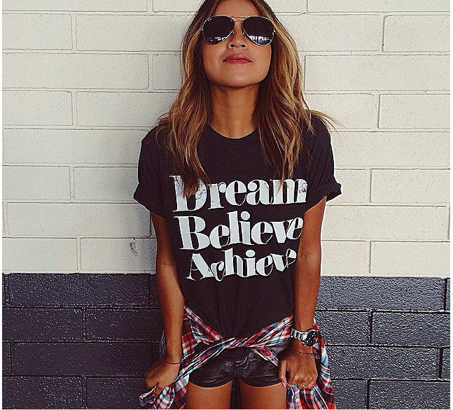 Dream Believe Achieve Womens T-shirt
