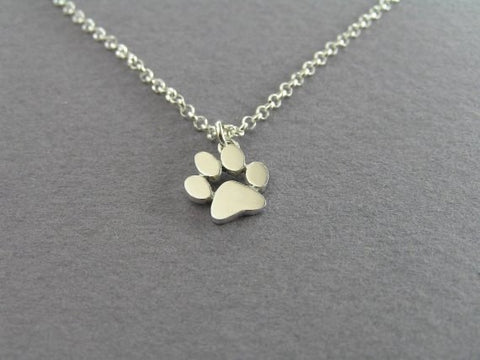 Jisensp New Chokers Necklace Tassut Cat and Dog Paw Print Animal Jewelry Women Pendant Cute Delicate Statement Necklaces N191