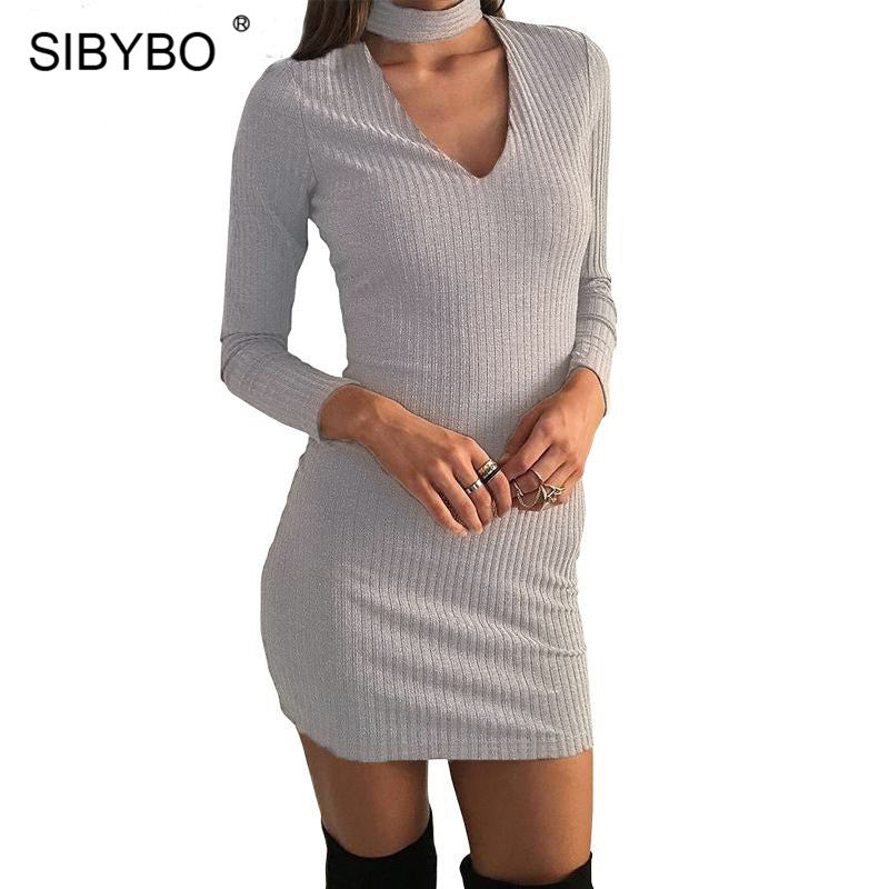 Autumn Winter Women Knitting Dress Long Sleeve Sexy Short Pencil Knitt – Models Industry Autumn Winter Women Knitting Dress Long Sleeve Sexy Short Pencil Knitt – Models Industry
