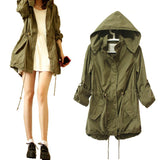 Women Army Green Military Jacket