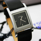 brand new luxury man woman leather watch with crystal on dial