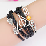 metal owl charms bracelet,blue leather bracelet men,women fashion anchor bracelet,jewelry leather infinity bracelet