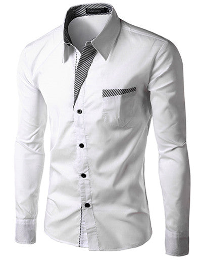 New Dress Fashion Quality Long Sleeve Shirt Men Slim Design,Formal Cas ...