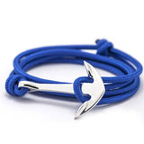 2015 14 Colors Fashion Jewelry Silver Alloy Anchor Bracelet Men Leather Risers Bracelet for Women&Men friendship bracelets