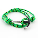 New Arrival Retro Vikings Bracelets Fashion Jewelry 40cm Leather Bracelet Men Anchor Bracelets For Women Best Gift silver plated