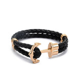 High Quality Fashion Jewelry PU Leather Bracelet Men Anchor Bracelets for Women Best Friend Gift Summer Style pulseira