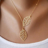 Hot Fashion Gold Silver Plated Chain layer Necklace Leaf Casual Beads Long Strip Pendants Gifts Women Necklaces Jewelry