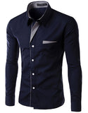 New Dress Fashion Quality Long Sleeve Shirt Men Slim Design,Formal Casual Male Dress Shirt