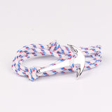 2015 14 Colors Fashion Jewelry Silver Alloy Anchor Bracelet Men Leather Risers Bracelet for Women&Men friendship bracelets