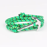 2015 14 Colors Fashion Jewelry Silver Alloy Anchor Bracelet Men Leather Risers Bracelet for Women&Men friendship bracelets