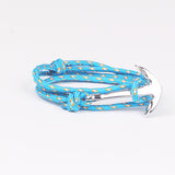 2015 14 Colors Fashion Jewelry Silver Alloy Anchor Bracelet Men Leather Risers Bracelet for Women&Men friendship bracelets