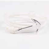 2015 14 Colors Fashion Jewelry Silver Alloy Anchor Bracelet Men Leather Risers Bracelet for Women&Men friendship bracelets