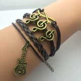 AB076 Fashion jewelry leather Double infinite multilayer bracelet factory price wholesales