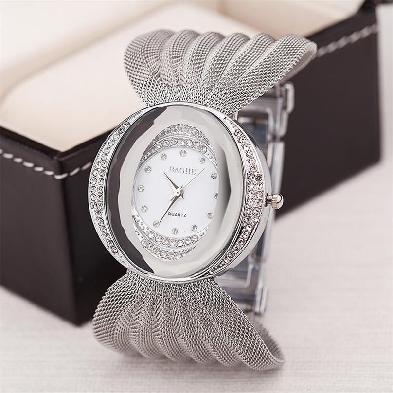 Fashion Reticular strap watch Set auger alloy table ladies fashion accessories table