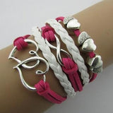 AB076 Fashion jewelry leather Double infinite multilayer bracelet factory price wholesales