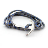 New Arrival Retro Vikings Bracelets Fashion Jewelry 40cm Leather Bracelet Men Anchor Bracelets For Women Best Gift silver plated