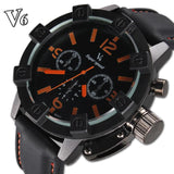 New V6 Watch luxury Brand Sport watches Men Quartz Fashion Watch Military Hour Wristwatches