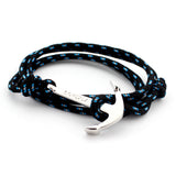 New Arrival Retro Vikings Bracelets Fashion Jewelry 40cm Leather Bracelet Men Anchor Bracelets For Women Best Gift silver plated