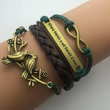 AB076 Fashion jewelry leather Double infinite multilayer bracelet factory price wholesales