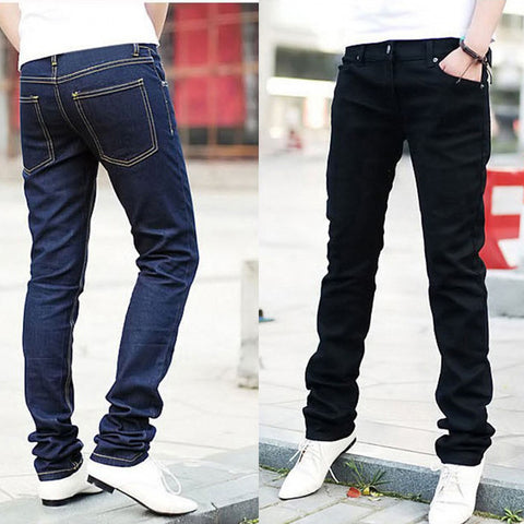 new hot Men's clothing autumn casual jeans male long trousers straight cotton men's denim jeans