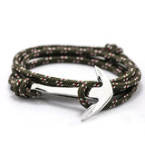 2015 14 Colors Fashion Jewelry Silver Alloy Anchor Bracelet Men Leather Risers Bracelet for Women&Men friendship bracelets