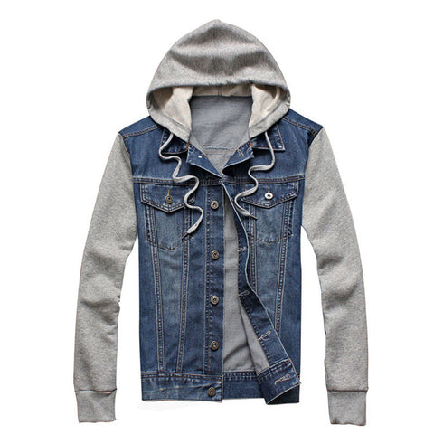 New Fashion Men's Fleece Hoodies Cowboy Men Jacket Tracksuits Denim Jacket Men Jeans Jacket Men Hoodies And Sweatshirts