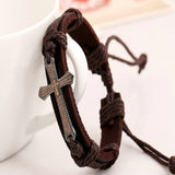 Cross Bracelets Charm Bracelet 100% Brand Genuine Leather Bracelets Mens Bracelets 2014 Bracelets Bangles