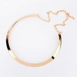 Fashion Making simple shape metal texture collar necklace (narrow version of gold) Free Shipping 2013 New necklace Jewelry