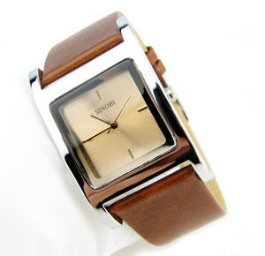 brand new luxury man woman leather watch with crystal on dial