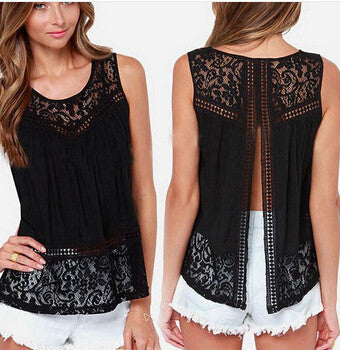 Summer Fashion Women Lace Vest