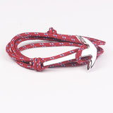 2015 14 Colors Fashion Jewelry Silver Alloy Anchor Bracelet Men Leather Risers Bracelet for Women&Men friendship bracelets