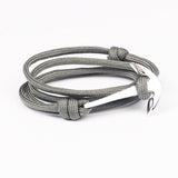 2015 14 Colors Fashion Jewelry Silver Alloy Anchor Bracelet Men Leather Risers Bracelet for Women&Men friendship bracelets